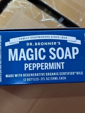 Dr. Bronner's Magic Soap Peppermint 12 Bottles 2 Oz.